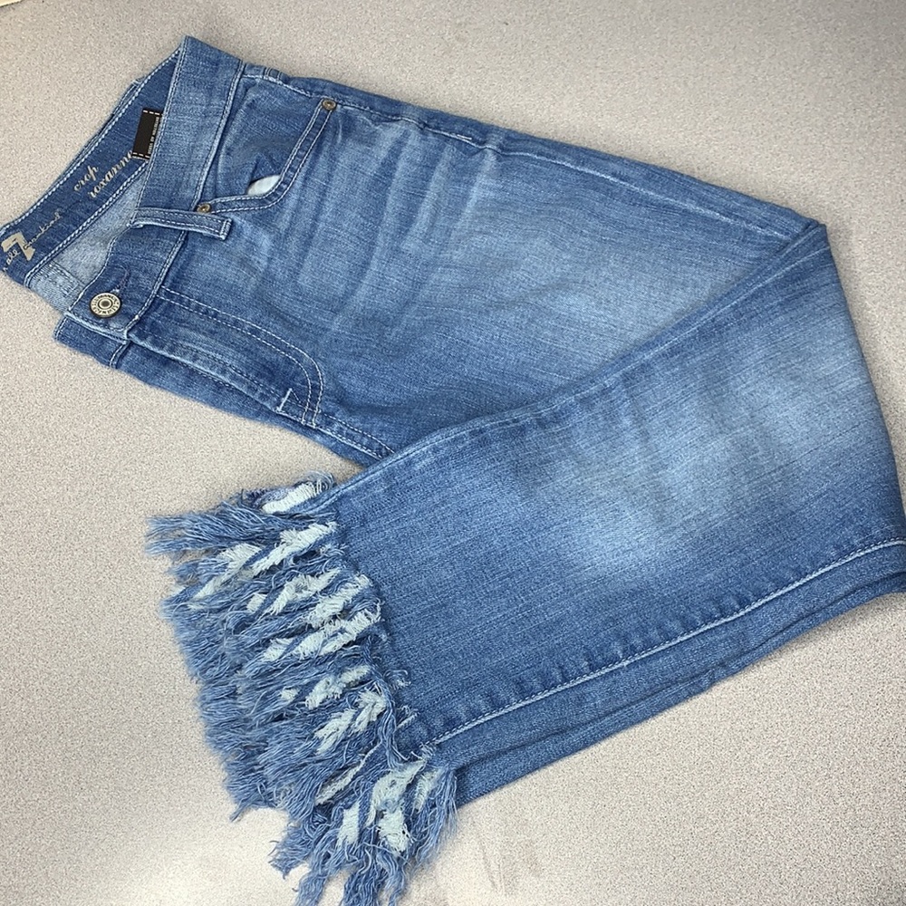 7 for all mankind crop Roxanne hem jeans